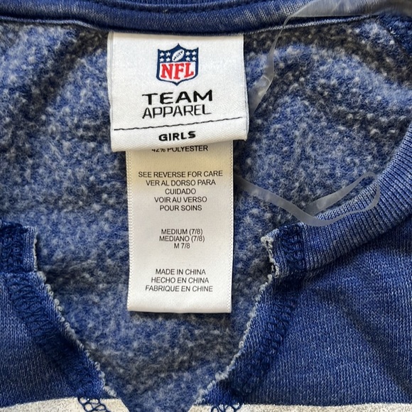 NFL team apparel girls sweatshirt NY Giants medium 7/8 - Picture 2 of 4